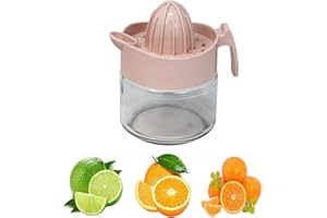 BEST HOUSE ANOTHER FINE PRODUCT Best House | Lemon Squeezer | Manual Lemon Citrus Juicer | 300ml | PINK | Multifunctional Glass Fruit Juicer | Lemon Lime Orange Citrus Squeezer Manual Hand Press Juice (Pack of 1)