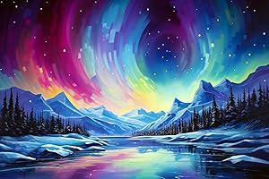 ELETIFFI Diamond Painting Kit Completo Con Disegni Perline Da Attaccare Diamante Pittura 5d Paesaggi Diamanti Quadri Incollare Regalo Donna Compleanno Anniversario Gift Per Lui Amica Decorazioni Parete