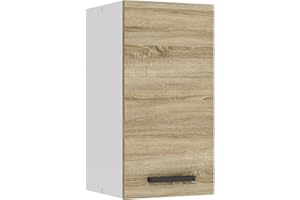 B BELINI GROUP Belini - Armadietto sospeso da cucina, mobili da cucina SG, larghezza 30 cm, armadio superiore con 1 anta, pensili da cucina, pensili da parete, in rovere Sonoma