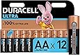 Duracell Ultra AA Alkaline Batteries [Pack of 12], 1,5 Volts LR06 MX1500