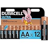 Duracell Ultra AA Alkaline Batteries [Pack of 12], 1,5 Volts LR06 MX1500