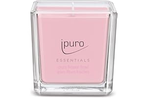 ipuro - Dekoracyjna świeca zapachowa Ipuro flower bowl – minimalistyczne i purystyczne świece zapachowe w szkle – intensywne świece zapachowe z kwiatowymi i orzeźwiającymi nutami – stylowa świeca 125