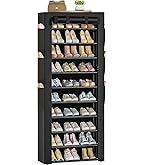 Relaxdays Scarpiera Da Ingresso E Corridoio, Portascarpe In Metallo E 4 Ripiani In Tessuto Scaffale Porta Scarpe Nero 92563389
