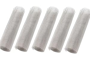 LTKJ 5Pack 20 Mesh 304 Stainless Steel Woven Wire Mesh Never Rust, Hard and Heat Resisting Metal Mesh Sheet Great for Home, Kitchen, Garden, Airbrick - 5.9x11.8 Inch