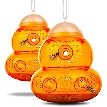 Wespennestlokjer, set van 6 kunstmatige hangende wespen, horzels, insectenwerende nesten, bruine nepimitatie wespennesten voor huis en tuin buiten