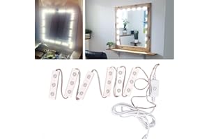 BRRNOO Led Mirror Light LED Ciepłe Białe Paski, Taśma Led do Oświetlenia Lustra łazienkowego Jasna Listwa świetlna Oświetlenie Toaletki, Oświetlenie Kuchni Led(6 strun)