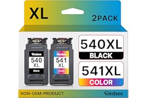 Redsee 540 XL 541 XL Cartuchos de Tinta Compatible Cartucho Tinta para Canon 540 y 541 XL para Canon Pixma MG3650S MG3650 MG3600 TS5150 TS5151 MG3150 MG3250 MX475 (Negra y Color)