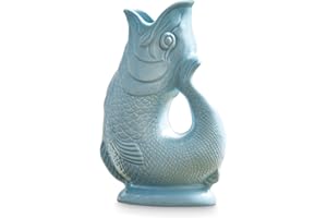 Wade Fish Jug, Handcrafted in Stoke-on-Trent England, Award-Winning Iconic UK Heritage Brand, English Earthenware, 1.2L, Eau De Nil