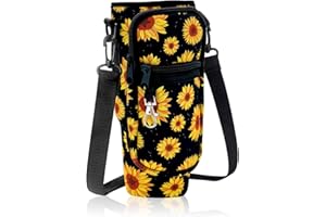 MultiValue Bolsa de transporte para botella de agua para Stanley Cup, soporte para botella de agua de moda con correa y bolsillo para teléfono, bolsa para botella de agua para vaso Stanley de 40 onzas