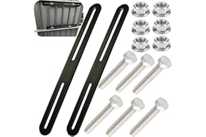 RHBHY Kit de Support Boite Aux Lettres 280 x 24 mm Support pour Boîte au Lettre 2 Kits pour Fixer des Boîtes aux Lettres sur des Portails Ou des Clôtures(Noir, 280mm)