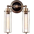 Applique Murale Industrielle Vintage Métal Bronze - Lampe Rétro Pour Intérieur