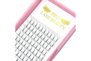PRO LASHBEAUTY Extensions de cils volumineux prémâchées 5D-D-0.10-10 Extensions de cils en éventail à tige courte préformée Ventilateurs à cils préformés de 9 à 20 mm Extensions de cils 3D 5D 7D Volume