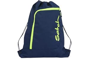 Satch Sportbeutel Turnbeutel für Mädchen und Jungen mit Reißverschlussfach, 12 Liter, Rucksack fixierbar