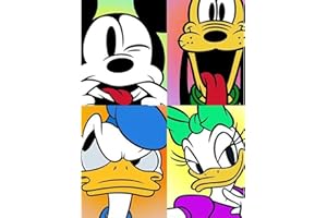 DOMROM Kit de peinture diamant pour adultes, kit de peinture diamant de dessin animé, kit de peinture diamant à faire soi-même, peinture diamant numérique, broderie pour décoration murale cadeau, 30 x