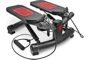 ‎SPORTSTECH Sportstech STX300 Up-Down-Twister Stepper mit Power Ropes & Display – 2in1 Dreh- und Sidestepper für effektives Training – Widerstand einstellbar, Hometrainer für Zuhause, Deutsche Qualitätsmarke