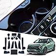 Ruiya Compatible with Kia Sportage NQ5 (Automatic) 2022-2024 2025 Non-Slip Mats, Sportage Rubber Mats Door Slot Mat Car Armrest Drink Holder Mat Centre Console Rubber Mats Sportage Accessories