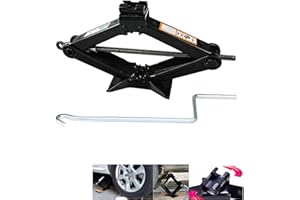 ROYALSWILL 2 Ton Rustproof Scissor Car Jack Floor Lift with Speed Handle, Heavy Duty Scissor Jack 105-385mm Steel Lifting Jack Lift Wind Up Tools for Car Van Emergency Car Jack Kit, Car Tyre Repair Changing Tool
