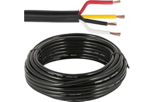 ETUKER Câble 4 Conducteurs 10M Câble Véhicule 4 Fils Câble Electrique Remorque 4x0.75mm² Câble Adaptateur Rond 4 pôles