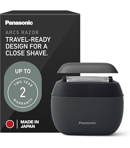 Panasonic ES-PCM3A ブラック Panasonic Swipe Right Travel Shaver for Men, Portable Electric