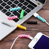 BUFFER&reg; 4'l&uuml; Apple, Android Şarj Aleti Kablosu Koruyucu Silikon Spiral Yay Aparat