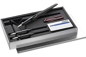 Lamy Joy 1215603 Zestaw z Piórem do Kaligrafii, Czarny/Czerwony, 3 sztuki