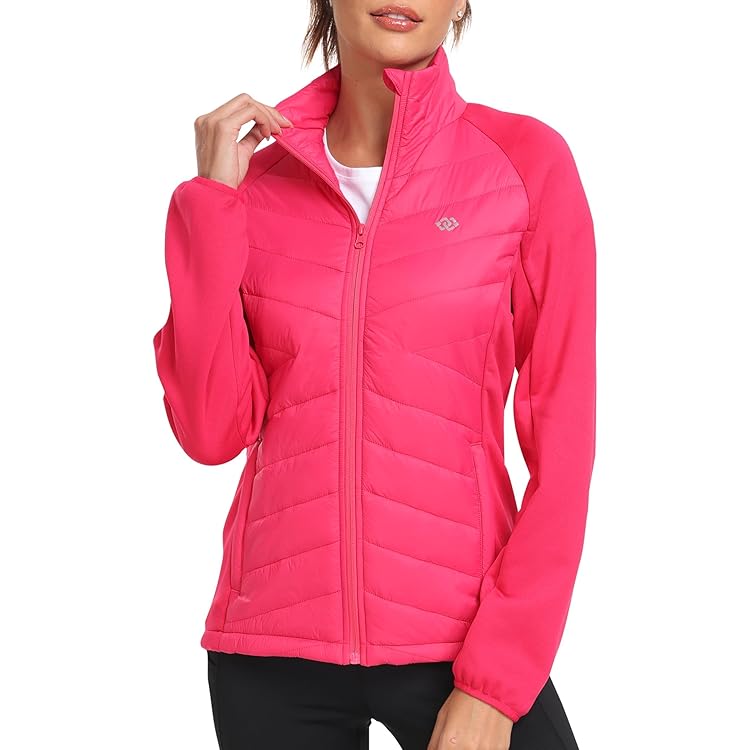 MoFiz Hardloopjack voor dames, licht sportjack, trainingsjack, lange mouwen, fitness, wandelen, yogajas, ademend, full zip sweatjack met zakken, zeeblauw, 3XL