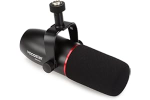 Focusrite Mikrofon DM14v, wysokiej jakości mikrofon dynamiczny dla podcastów, wbudowana osłona przeciwwiatrowa i uchwyt wstrząsowy, kabel XLR w zestawie