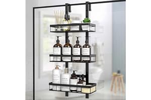 ‎DIWOKER Diwoker Duschablage zum Hängen, Duschregal Ohne Bohren für Duschwand, Badezimmer Organizer mit 3 Duschkörben Shampoo Halterung für Dusche (Schwarz, 3-Layer)