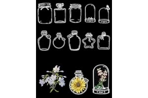 Heartsking 40 Pezzi Segnalibri Fiori Secchi Trasparenti, Segnalibro per Fiori Secchi fai da te Segnalibro Personalizzati Bottiglia, Segnalibri Impermeabile per L'artigianato e la Lettura