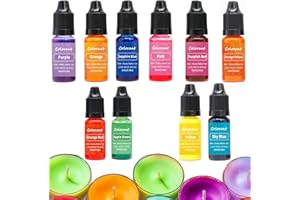 Obelunrp Colorante a lume di Candela, 10 Colori da 10 ml di Candela per Cera di soia, colorante di Cera di Candela vivida, colorante a Colori per Candele per Preparazione di Candele di soia