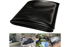 HLJPL Bâche pour Bassin Jardin, Revêtement Bâche pour Étang Extérieur Bassin de Poissons Noir en HDPE, Bâche de Protection pour Bassin d'eau Jardin Étangs Koï, Liners pour Bassin