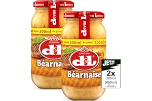 Devos & Lemmens - Béarnaise - Sauce à l'estragon - Bouteille 300 ml x 2 - Parfait pour les plats chauds comme le steak, la fondue et les frites - Contenant recyclable