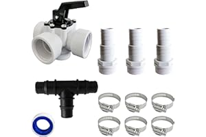 PoolSun Bypass Set Pool Adapter für Poolheizung Schlauchanschluss 32mm 38mm