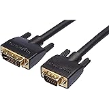 Amazon Basics, Cavo da DVI-I (24+5 pin) a VGA, 1,83 m, Nero