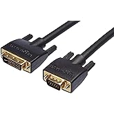Amazon Basics DVI-I (24 + 5 Pin) to VGA Cable 6ft Black