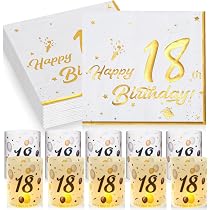 Tischläufer '18' Gold Glänzend – 5m X 28cm Für 18. Geburtstagsdeko, Party-Tischband Aus Polyester
