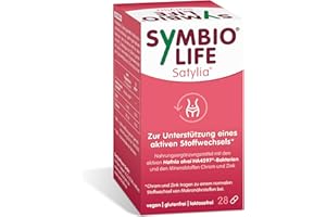 ‎SYMBIOPHARM SymbioLife Satylia 28 Kapseln - Nahrungsergänzungsmittel zur Unterstützung eines aktiven Stoffwechsels sowie zur Regulierung des Kohlenhydrat- und Fettsäurestoffwechsels, ideal für den Alltag
