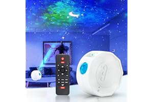 Proyector Estrellas Bebé con 59 Modos, PEYOU Proyector de Luz Estrellas Galaxia con Altavoz Música, Temporizador y Control Remoto, 5 Angulos de Proyección, Lámpara Proyector Infantil Luz Nocturna