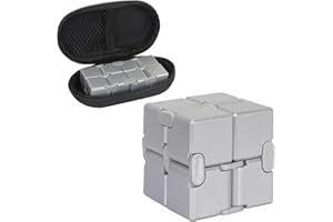 Skycase Infinity Cube,Unendlicher Würfel Spielzeug,Fidget Cube,Unendlicher Flip Magic Würfel,Stressabbau Würfel Stressspielzeug,Infinity Mini Cube,Anti-Stress Spielzeug für Erwachsen Kinder-Silber