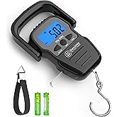 Destinio Premium Hanging Weight Machine 50kg - Portable Digital Weighing Scale for Luggage, Gas Cylinder & Travel, Wide Soft 