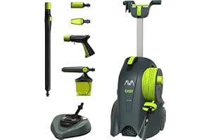 AVA OF NORWAY AVA Easy P57 Pressure Washer XL, 145 Bar 500 LPH 2000 W, High Power Compact Jet Washer For Car Wash, incl Premium Foam Cannon, Slim Patio Cleaner, 12m Flexi Hose & Zoom Lance, Vario & Turbo Nozzles