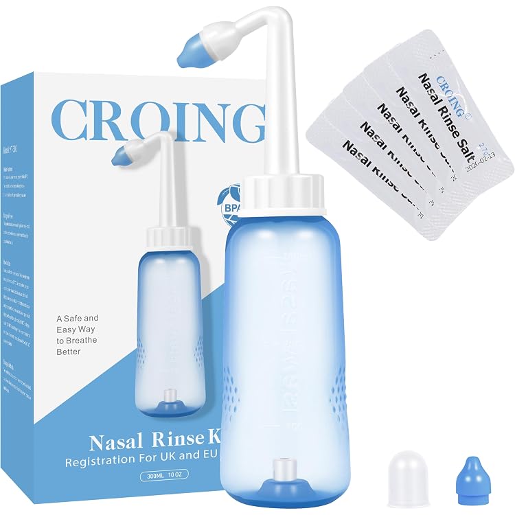 Pot Neti 300 Ml - Irrigation Nasale - Lavage Nez Sinus - Élimine Pollen, Poussière, Mucus - Adulte Et Enfant
