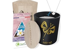 ARTGOSSE Coffret Prestige • Bougie avec Pendentif orné de Cristaux de Swarovski® • Fabrication Française • Parfum Français Monoï de Tahiti