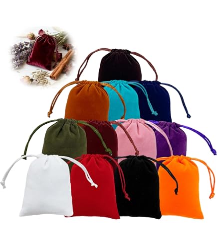 10 Pochettes Velours Avec Cordon De Serrage – Sacs à Dés, Bijoux, Bonbons Ou Cadeaux – Doux, Résistants, Pratiques Pour Ranger Tout Vos Petits Trésors