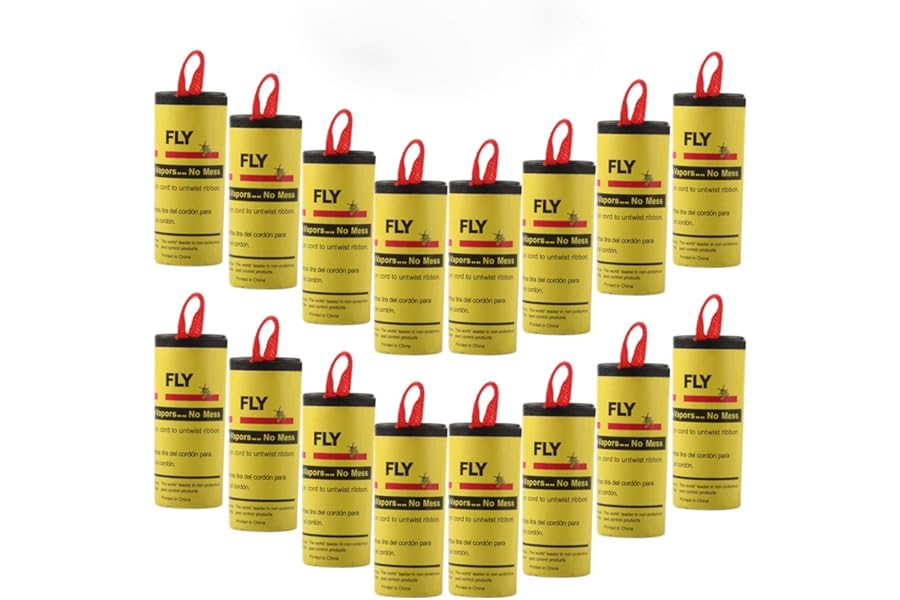 Ram® 20 x Pesticide Free Fly Paper, Sticky Fly Catchers Set for Indoor or Greenhouse