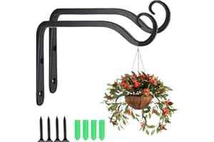 NOBRANDED 6 Pulgadas Soportes Colgantes para Plantas Colgante Plantas Cestas Pared Gancho Soportes para cestas Colgantes/Comederos para pájaros/Linternas/Campanas de Viento/Flores/Exterior/Balcones/Jardín