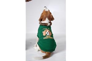 Thunder Tails Premium Cotton Dog T-Shirt for Adult Dogs, 2XL for Beagle, Cocker Spaniel, Hound, Corgi Lightweight, Breathable, Stylish Graphic Printed Pet Cloth (Green)