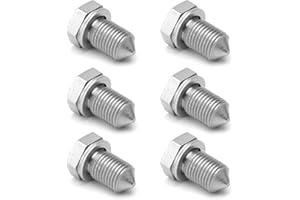 ZMDMAH 6 Tornillos de drenaje de aceite con anillo de sellado tornillo de drenaje del cárter de aceite tornillo de drenaje de aceite de acero aleado tornillo de drenaje de aceite con arandela longitud de