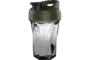 HELIMIX 2.0 Vortex Protein Shaker, 500 ml (20 oz) - Gourde Portable et Étanche pour Boissons Protéinées & Smoothies, Sans Bille, Compatible Lave-Vaisselle
