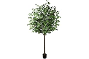 Valyria Home | Ficus Artificial Grande 180 cm – Planta Artificial Realista con Apariencia de Tronco Natural – Árbol Artificial Decorativo de Plástico – Ideal para Hogar y Oficina